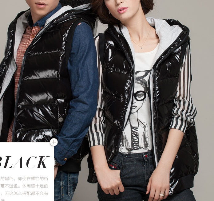 【秋冬男女新女连帽情侣<em>羽绒</em>服<em>马甲</em>背心 <em>韩款</em>