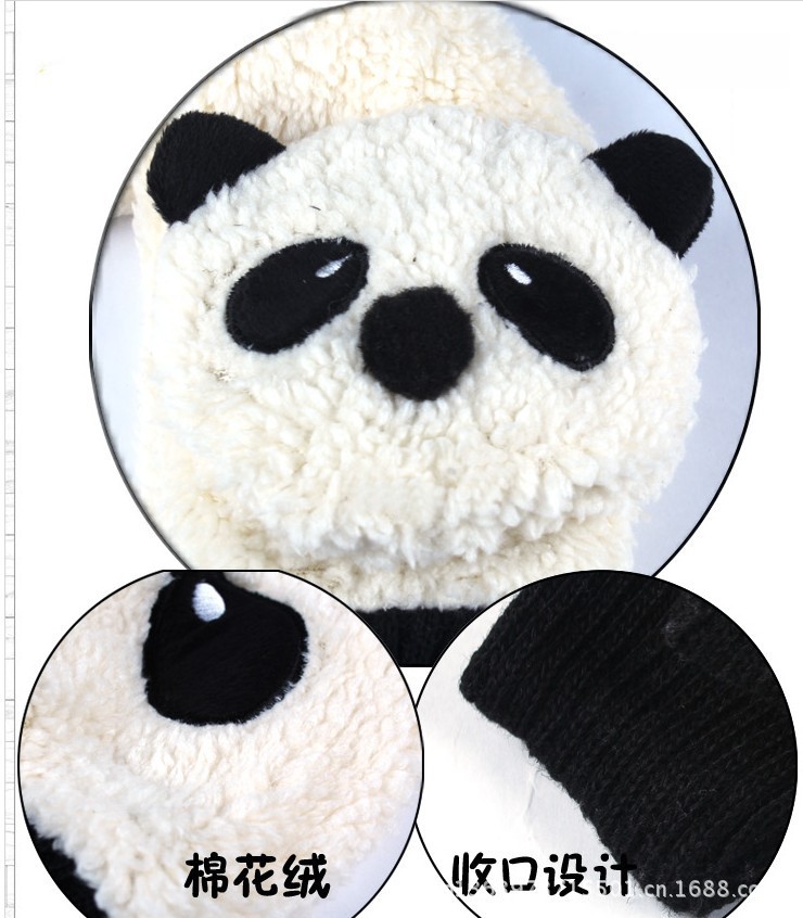 【Q020【厂家直销】韩国帽子 儿童熊猫帽套装