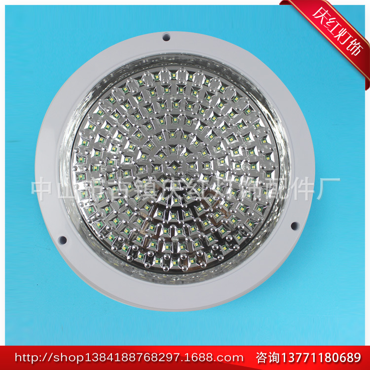 LED厨卫灯 玻璃面 厂家生产320X320玻璃电镀圆形明装12W 新款LED厨卫灯定制