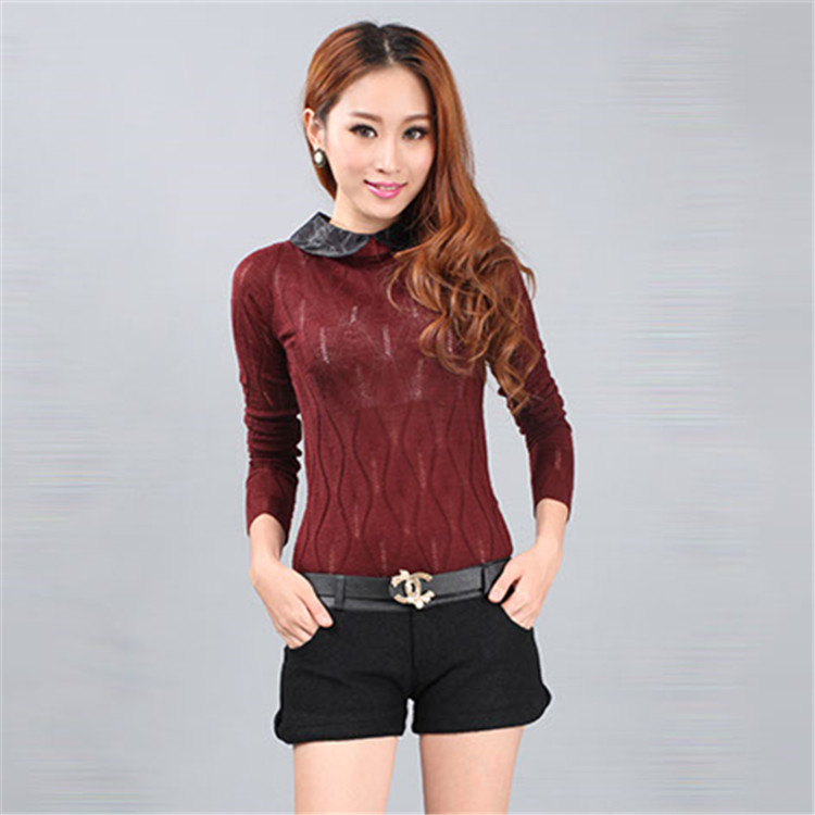 2013秋冬新款女装<em>修身</em>休闲<em>短裤毛呢</em>装紧身呢