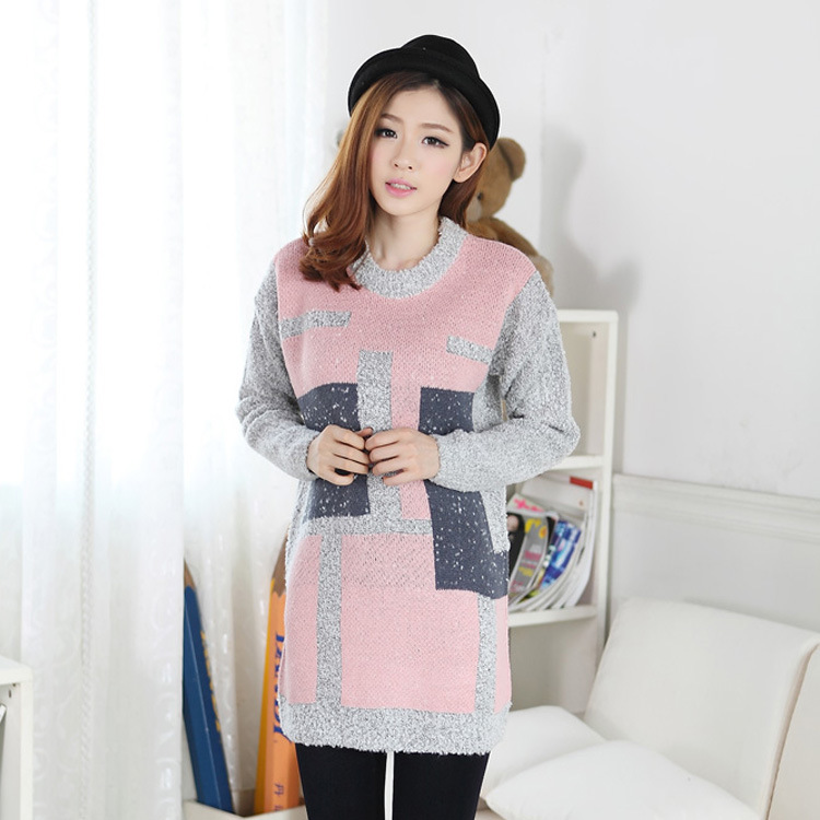 2013新款韩版<em>套头</em>长袖针织<em>毛衣衫女</em> 图片_高