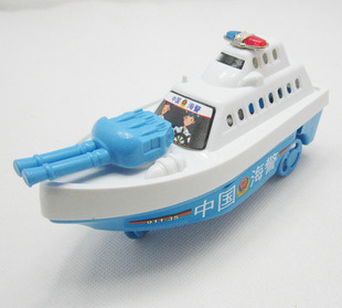 【儿童玩具 塑料玩具轮船 益智玩具 拉线会跑的