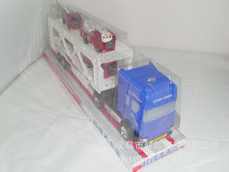 【超级大卡车2698-4 小集装箱车大卡车拖车玩