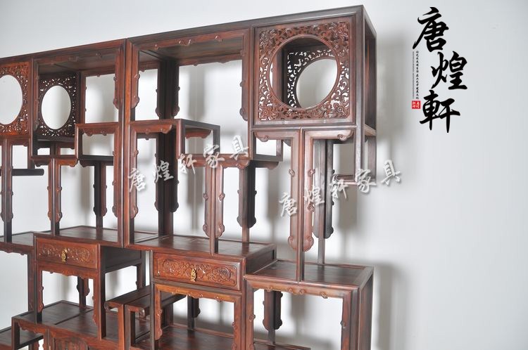 红酸枝博古架 (7)