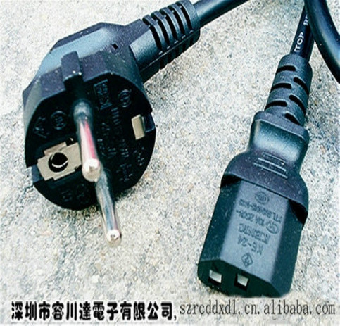 法式插头品字尾电线