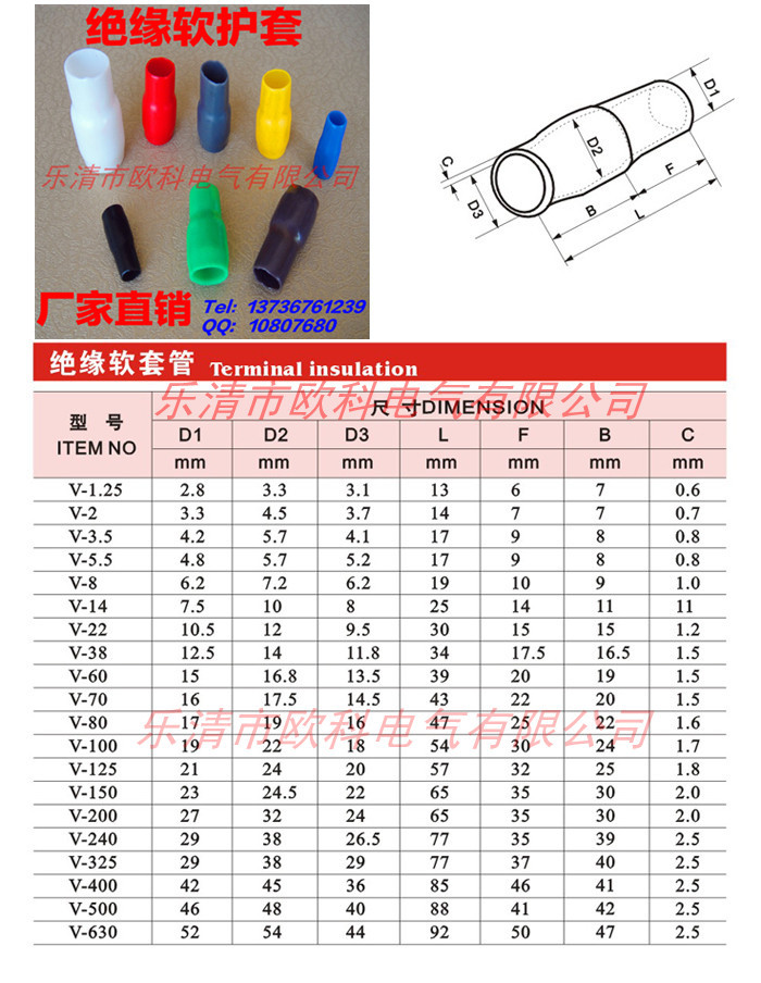 5 绝缘护套规格 绝缘软套管厂家