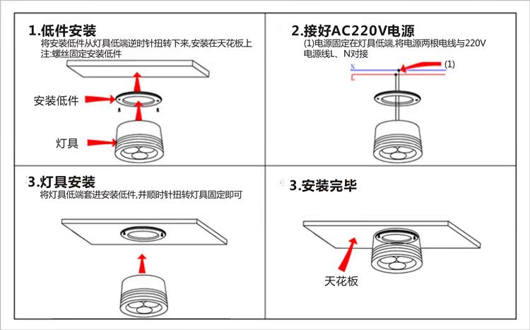 卓沃led明装筒灯3w5w7w9w12w15w18瓦圆桶形背景墙装饰天花免开孔