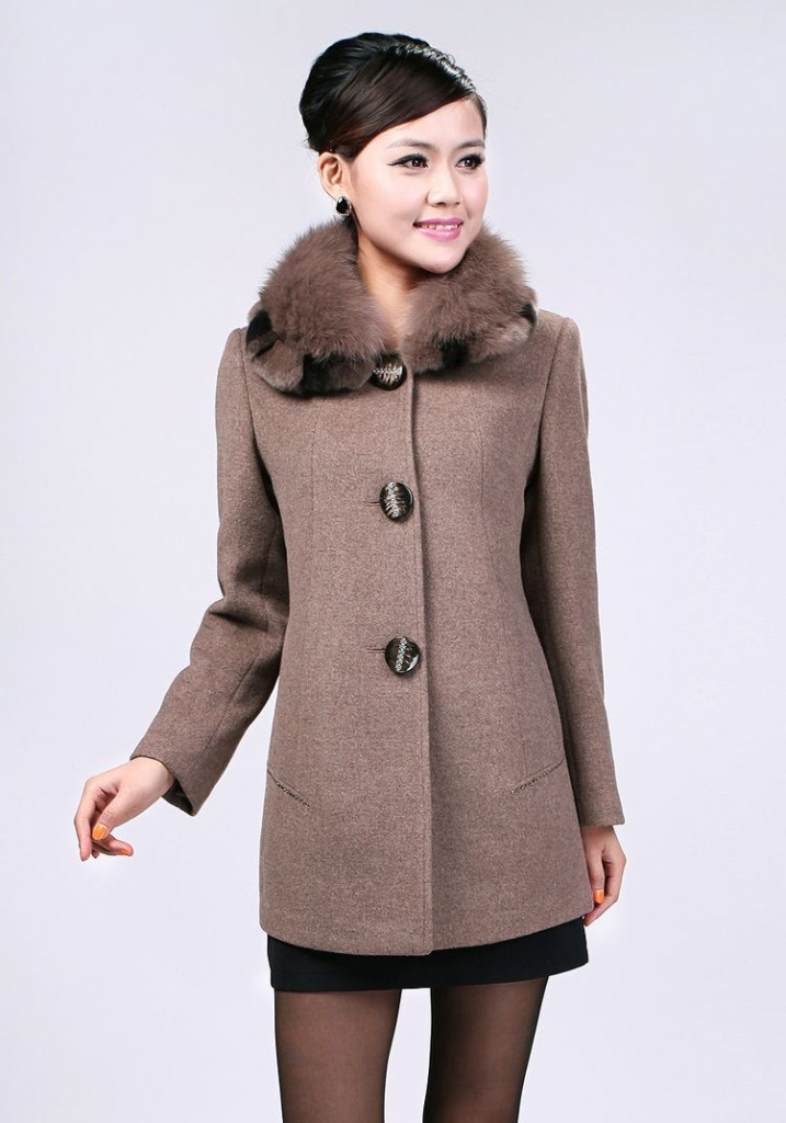 【每日衣览】新款时尚女式羊绒大衣外套 淘宝