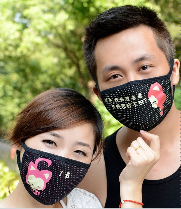 防护口罩-淘宝爆款冬季情侣口罩 卡通防尘保暖