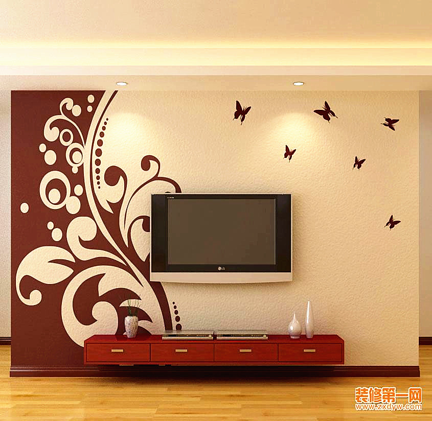 硅藻泥-川岳山硅藻泥背景墙面装饰-展厅效果图