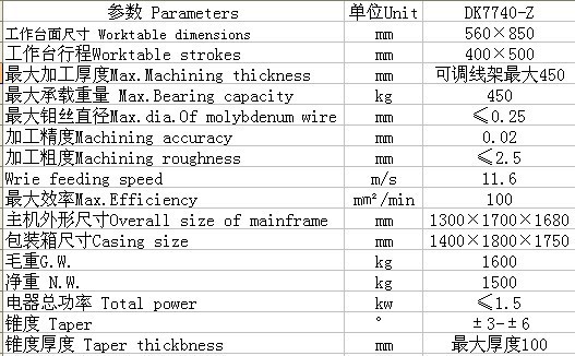 杭州 DK7740-Z中走丝线切割