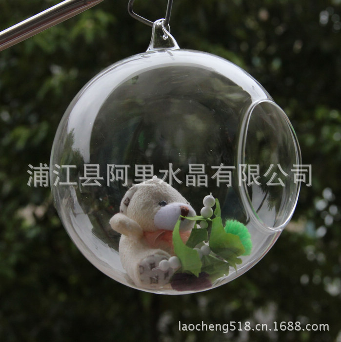 空心玻璃吊球可放水生植物空心玻璃球
