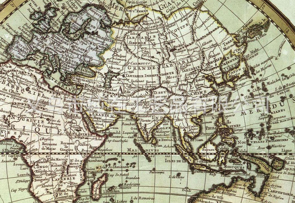 批发采购其他字画-法国世界地图画芯【美舍丽