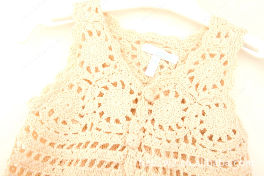 批发采购童<em>马甲</em>背心-D010511 <em>手工</em>沟花水溶性