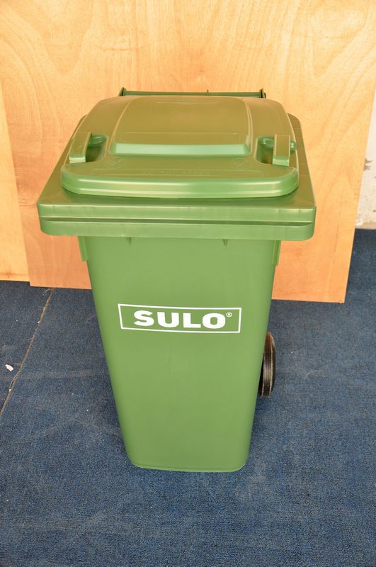 德国原装进口sulo120升两轮流动垃圾桶 绿色