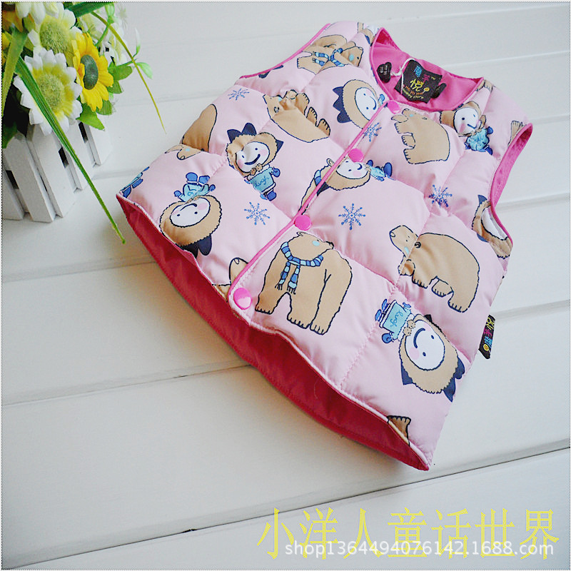 童<em>马甲</em>、背心-冬季新款儿童<em>羽绒马甲</em>魔芋悦小