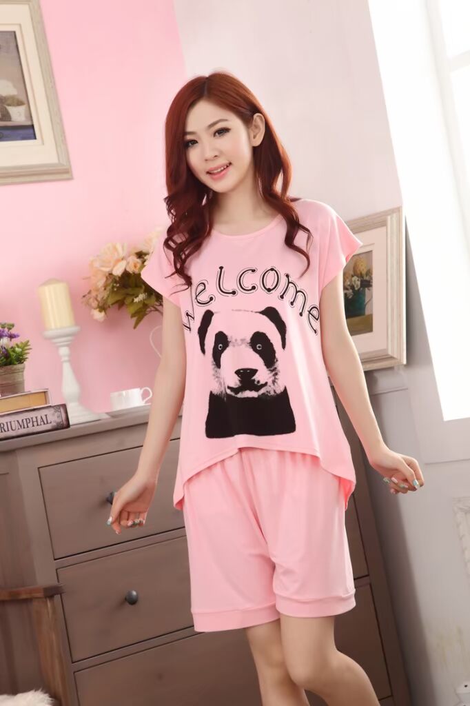 【<em>夏季女睡衣套装</em> 短袖睡套 简约自然家居服 8