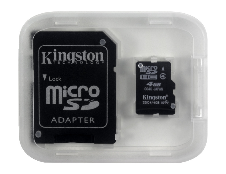 金士顿TF 4GB C4 适配器 小白盒