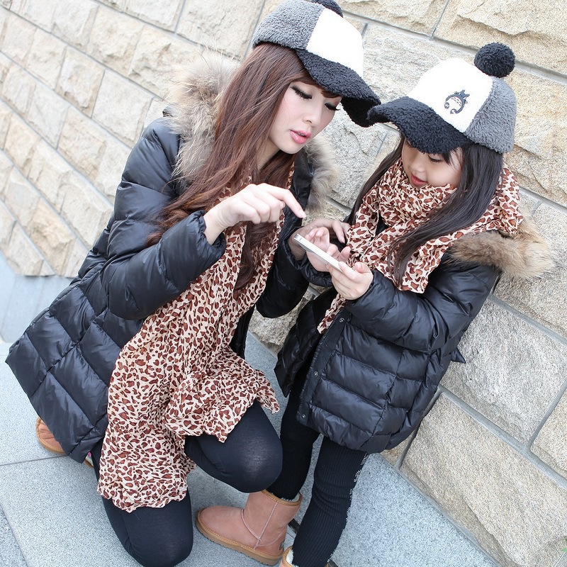 亲子装冬装秋装2013母<em>女装韩版童装</em>女童羽绒