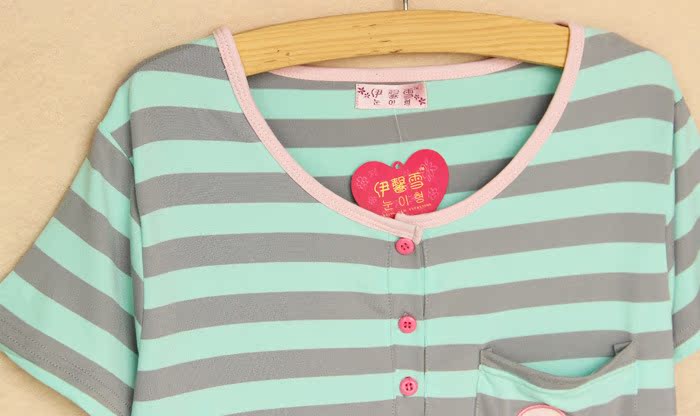 【卡通PINK<em>睡衣夏季</em>短袖<em>短裤女睡衣</em>家居服条