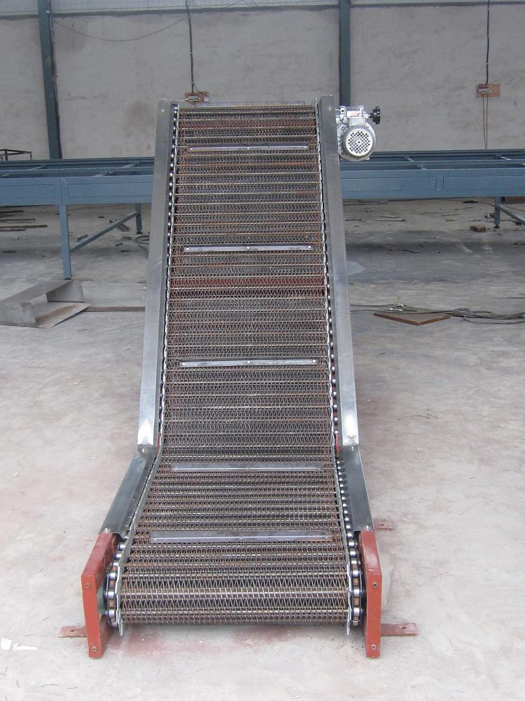 带挡条的网带提升机