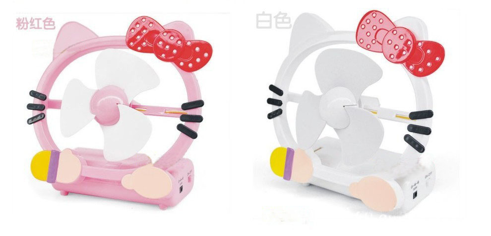 創意新禮品 USB風扇 Hello Kitty風扇 超靜音迷你風扇 電池兩用工廠,批發,進口,代購