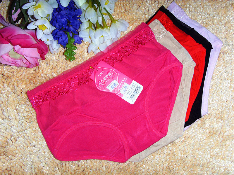 雷丝花边低腰裤 低腰<em>女款</em>三角 精品莫代尔女式