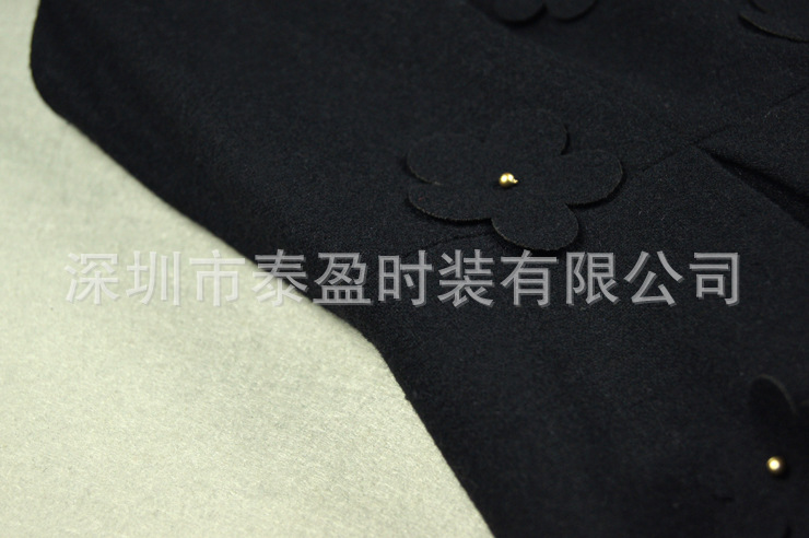 【黑色毛呢连衣裙<em>秋裙</em> <em>天猫淘宝</em>定制小批量生