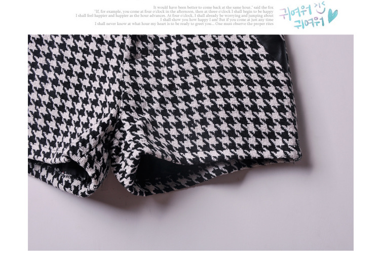 批发采购<em>女式</em>休闲裤-秋冬款<em>千鸟格毛呢短裤</em>女