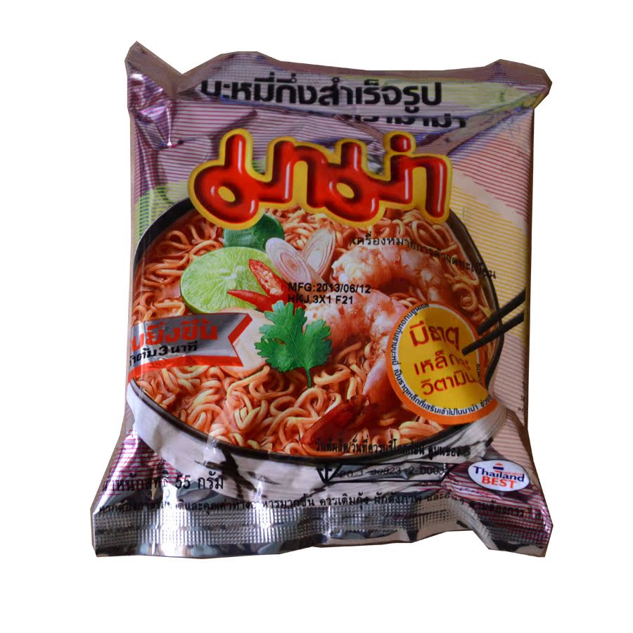 泰国妈妈mama方便面 泰式冬荫浓汤虾味面55g 进口速食面