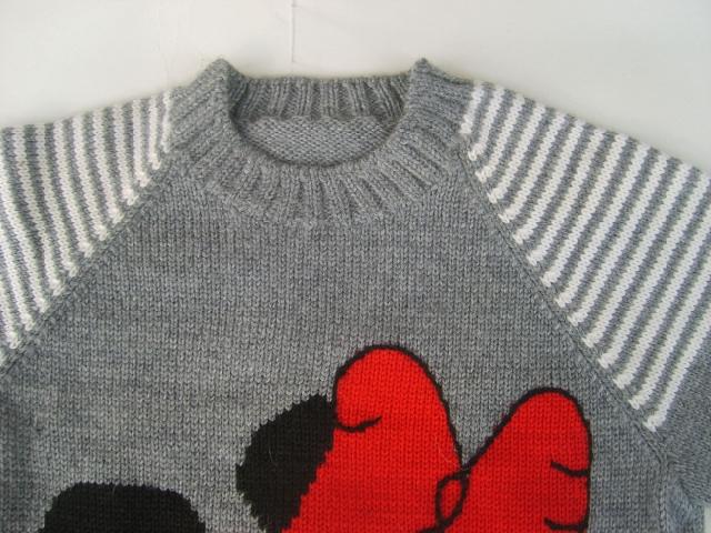 纯手工<em>毛衣编织</em>米妮毛线衫3-4岁宝宝套头衫 三