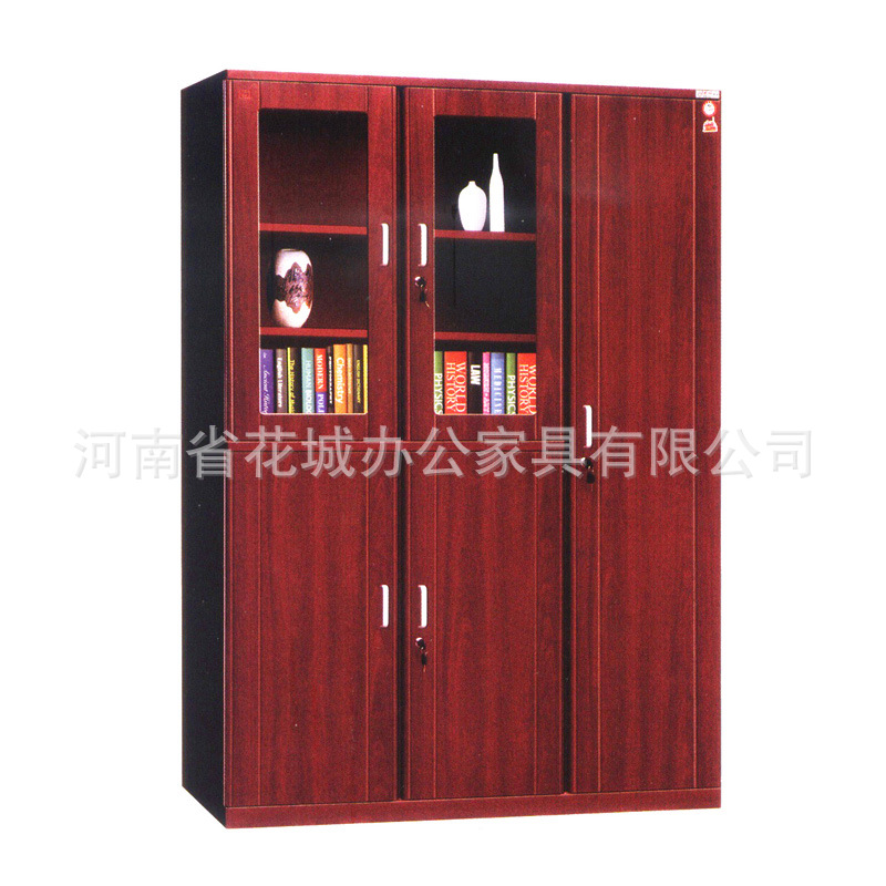 MD34玻璃更衣柜樱桃木