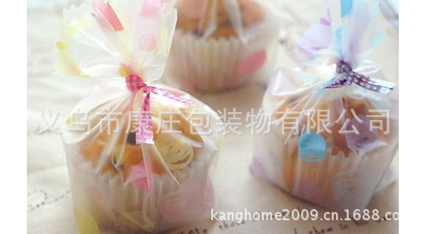 彩色圈圈磨砂质感食品袋
