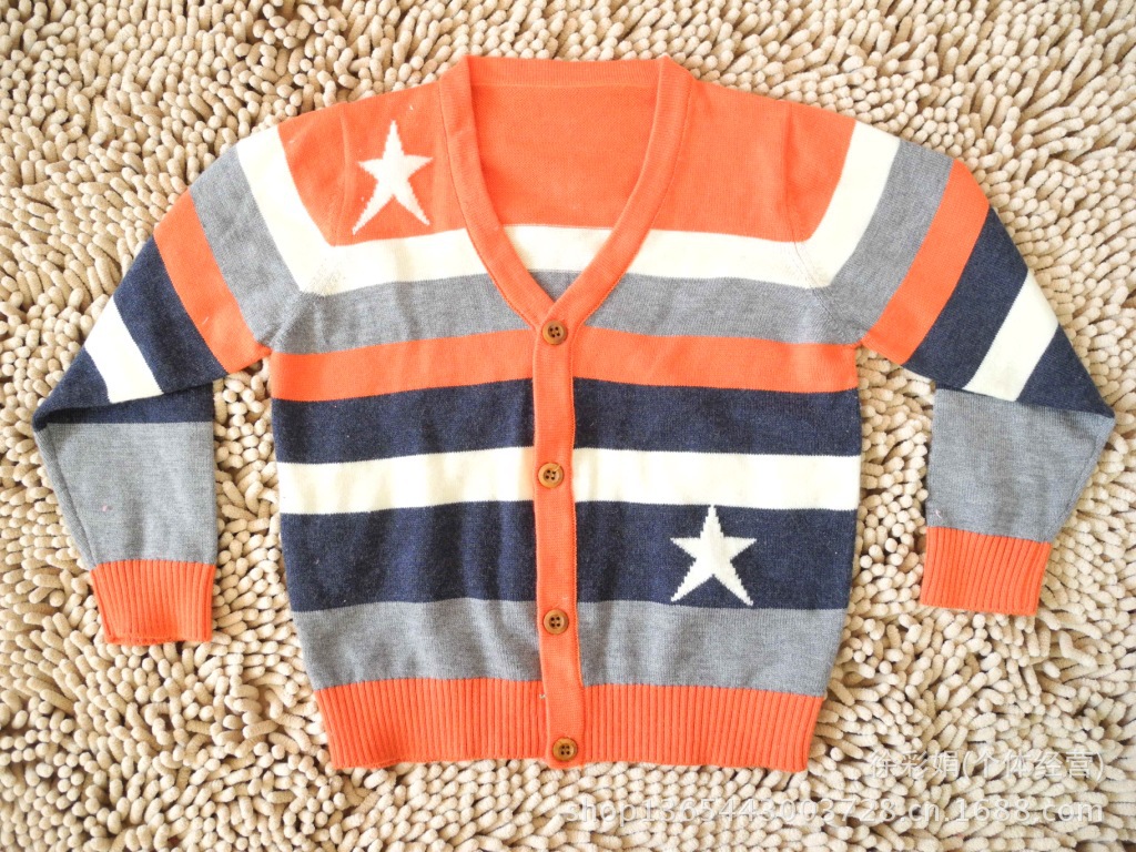 装批发paw in paw新款纯棉高档儿童<em>毛衣字母</em>刺