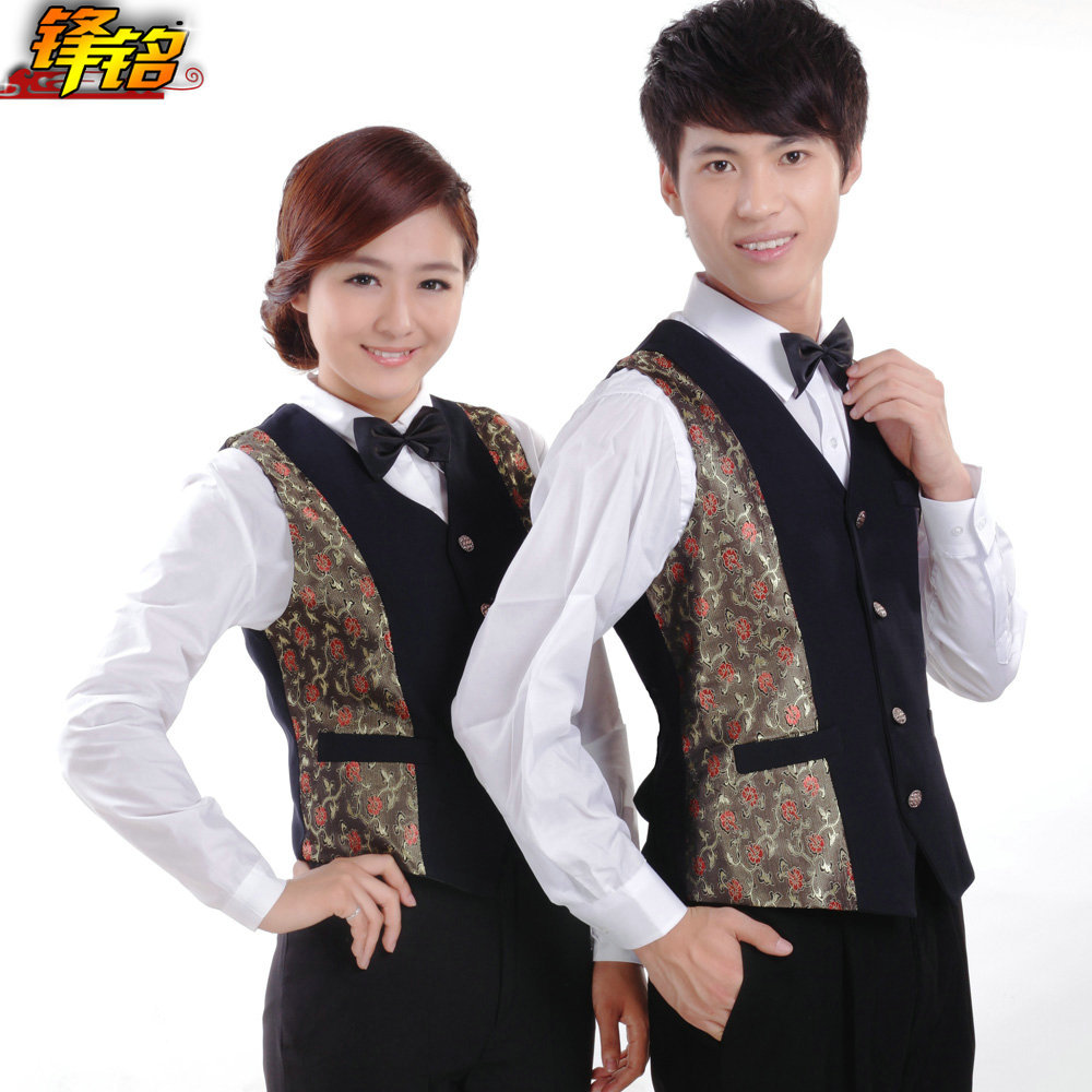 酒店<em>工作服</em>秋冬装 西餐厅 服务员<em>工作服</em>长袖 K