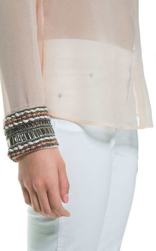 【DS-S-03 2013夏季新款 欧美Z家V领镶宝石袖