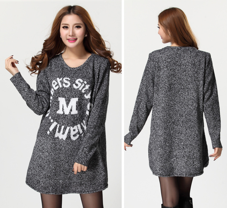 胖mm大码女装秋冬韩版宽松<em>长款</em>套头<em>毛衣加</em>肥