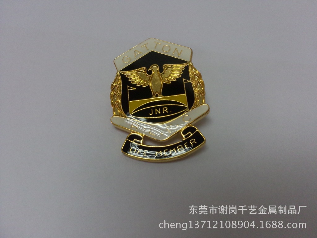 印刷金属胸章滴胶 上色合金徽章 定做金属胸针定制 来