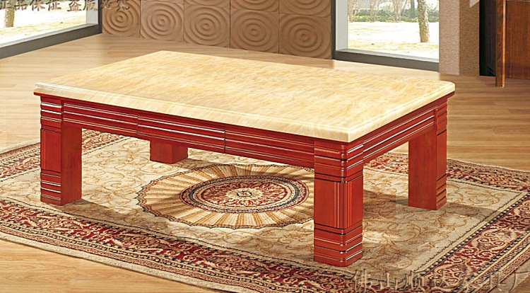 【厂家生产 现代简约大理石茶几 全实木系列 4