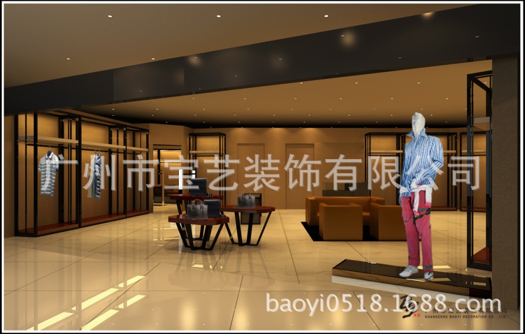 展示柜-专业生产<em>女装</em>展示柜 <em>女装货架</em> 女装中岛