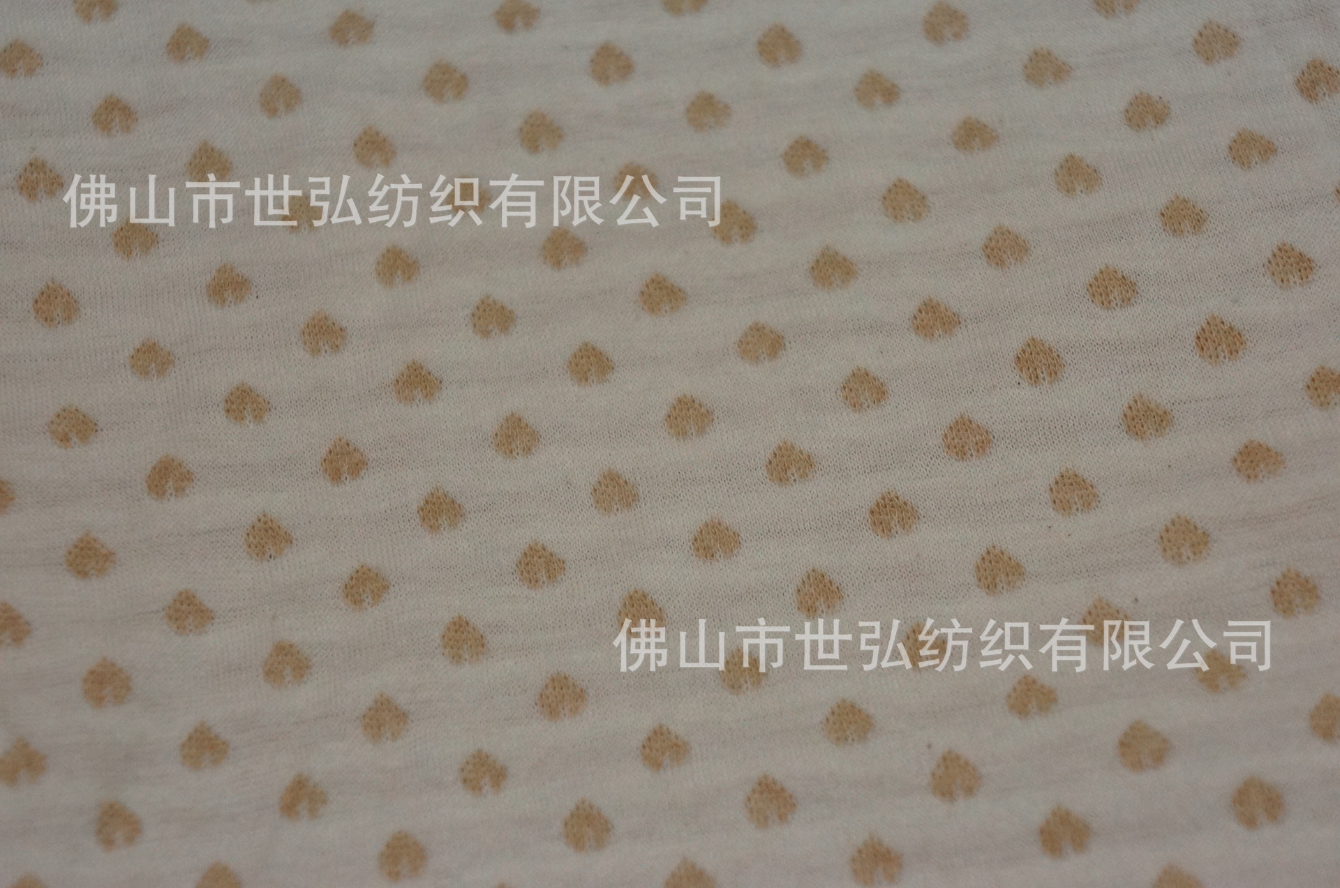 佛山工厂现货供应 爱心提花双色双层面料