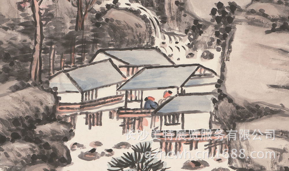 陈师曾 秋山夜话C 纸 64X129tif