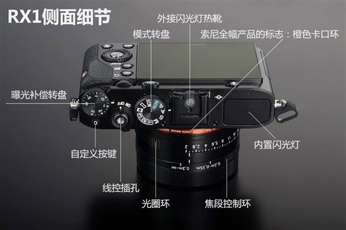全画幅cmos2430万有效像素索尼数码相机rx1专业便携配件丰富