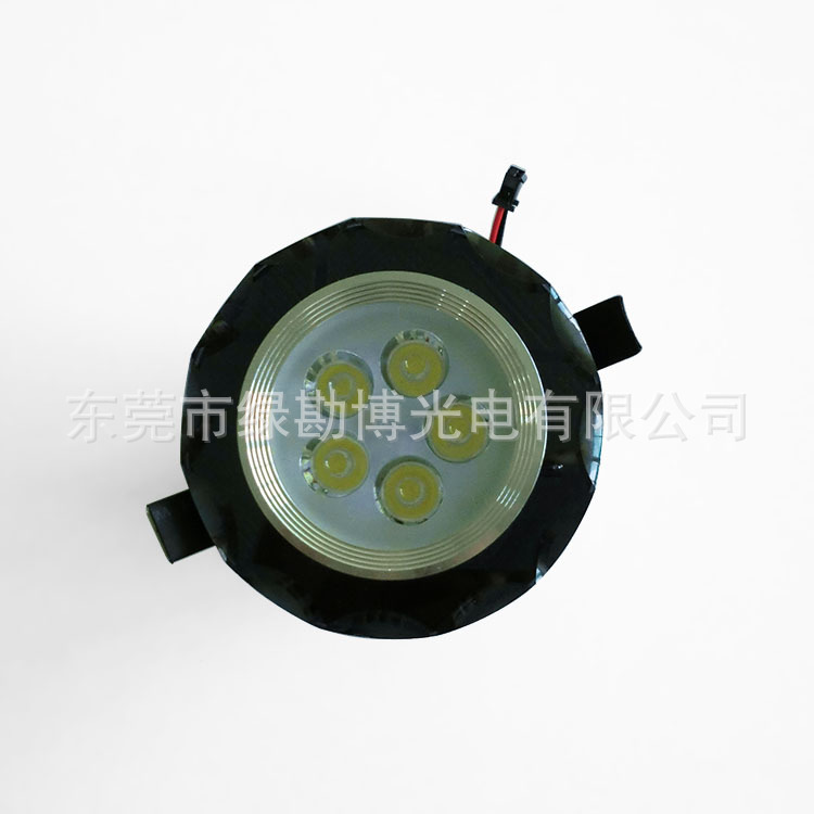 玻璃面带角5W天花灯