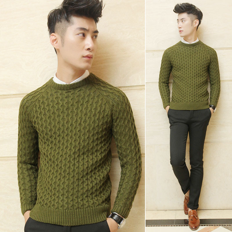 一件代发韩版学院风 精致细节<em>圆领</em>修身粗线条