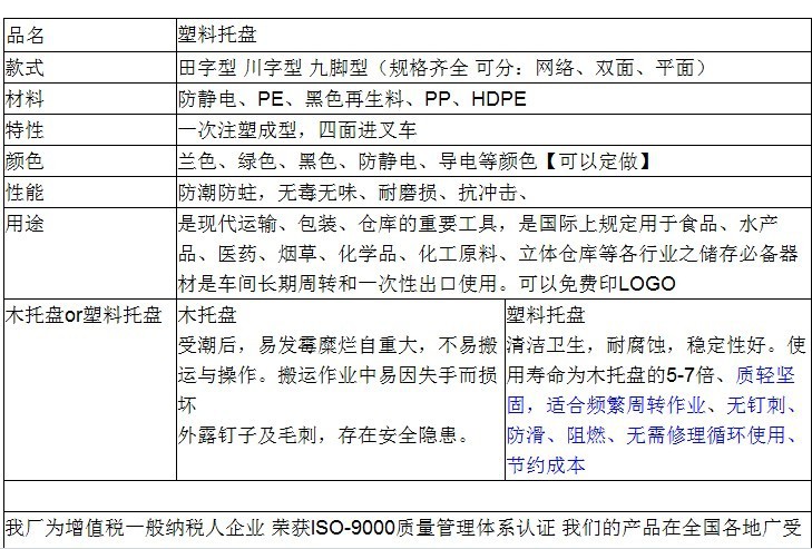 新塑料托盘性能4