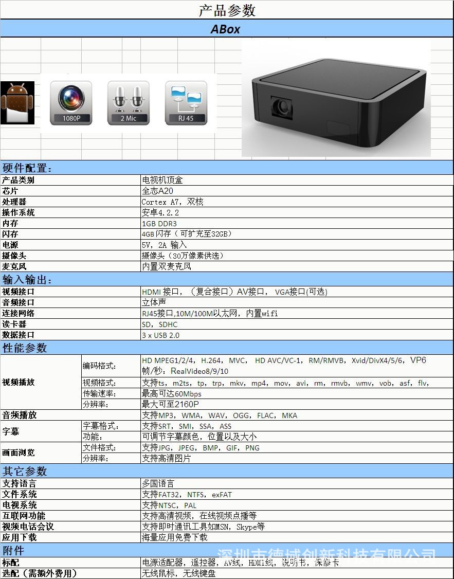 2网络高清播放器 电视高清播放机顶盒子