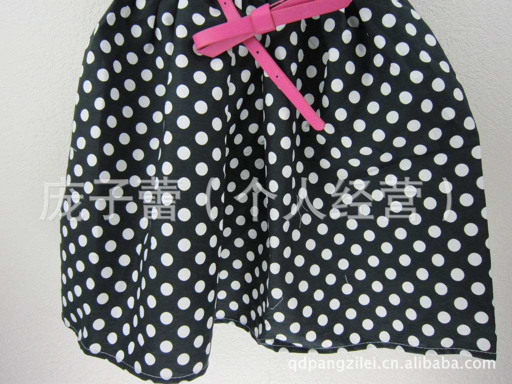 2013夏季童装新款 外贸丝绒儿童印花连衣裙 背