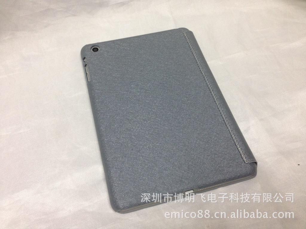 ipad 迷你 3折車縫蠶絲紋