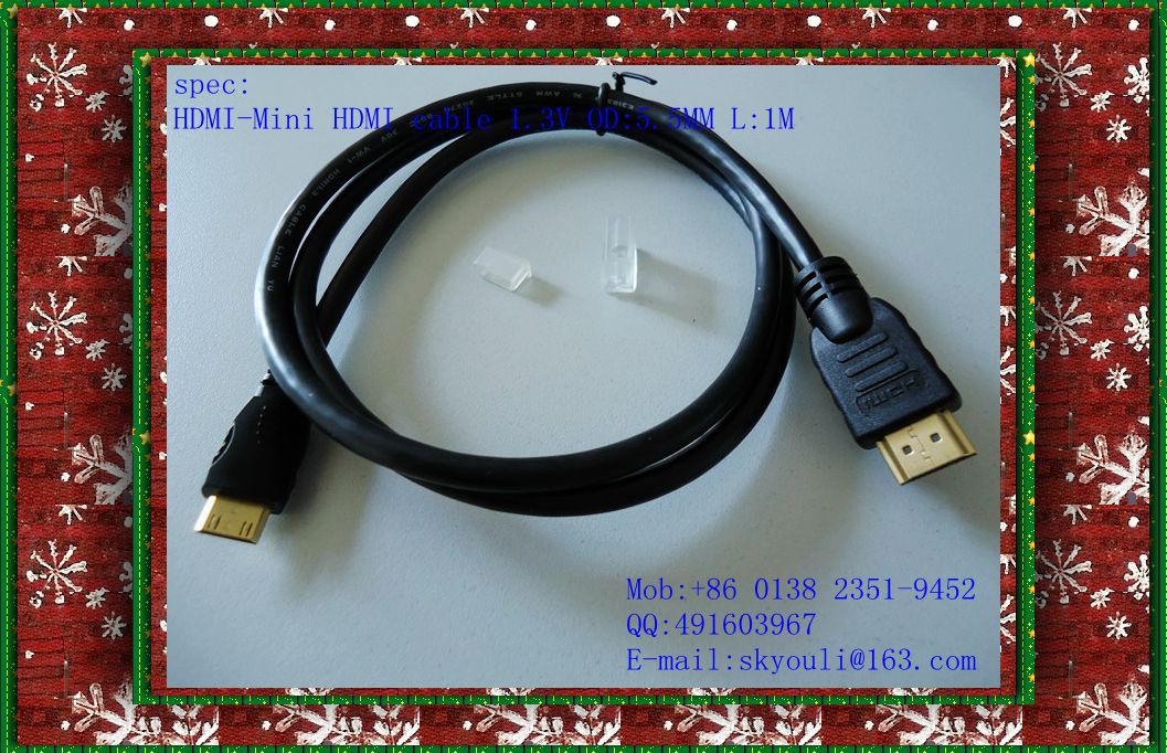 HHDMI-MINI HDMI cable OD5.5MM